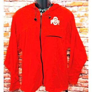 Ohio State Buckeyes Jacket  Unisex Medium Red Fleece Zip Up NCAA Football Sports
